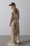 Beli Yarım Lastikli Palazzo Pantolon - Camel resmi
